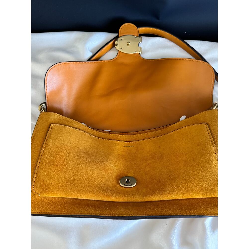 Coach Suede Tabby Shoulder Bag 36 in Orange/Marigold - CEM12 - Picture 5 of 12